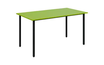 JSB 140N Jídelní stůl 1394 x 800 mm, deska jarní zeleň / podnož černá